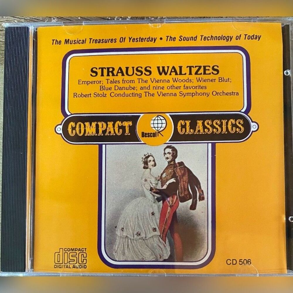 Vintage Strauss Waltzes CD Bescol Classic Vienna Symphony Orchestra Robert Stolz